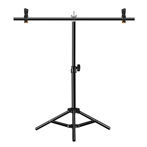 Staffa per barra trasversale per fondale, supporto per fondale per studio fotografico a forma di T da 67 cm con clip, senza fondale, Backdrop Stand