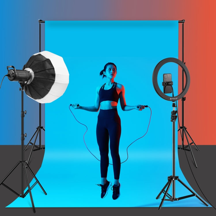 PULUZ Supporto per treppiede pieghevole a 3 sezioni, altezza 2,8 m, per luce video fotografica/luce per fondale, 2.8m Light Holder