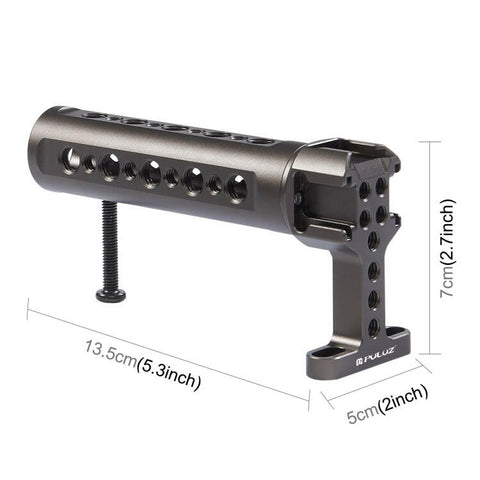Maniglia superiore per stabilizzatore video portatile PULUZ con 3 supporti per scarpe fredde per gabbia fotocamera – Accessorio versatile per video maker