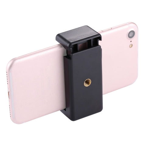 PULUZ Selfie Sticks Morsetto per telefono con supporto per treppiede con foro per vite da 1/4 di pollice per iPhone, Samsung, HTC, Sony, LG e altri smartphone, Sticks Tripod Clamp