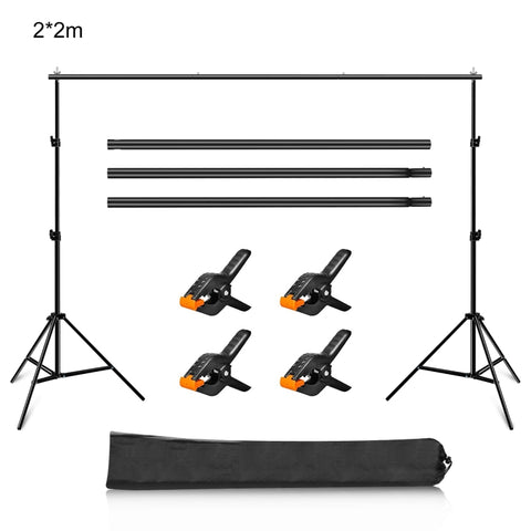 PULUZ 2 x 2 m Supporto per sfondo per studio fotografico Supporto per barra trasversale per fondale, 2 x 2m