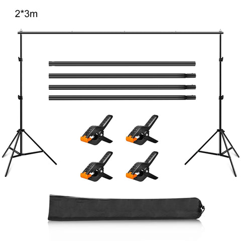 PULUZ 2 x 3 m Supporto per sfondo per studio fotografico Supporto per barra trasversale per fondale, 2 x 3m