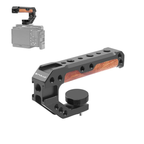 Maniglia superiore in legno PULUZ per fotocamera 3/8" con supporto