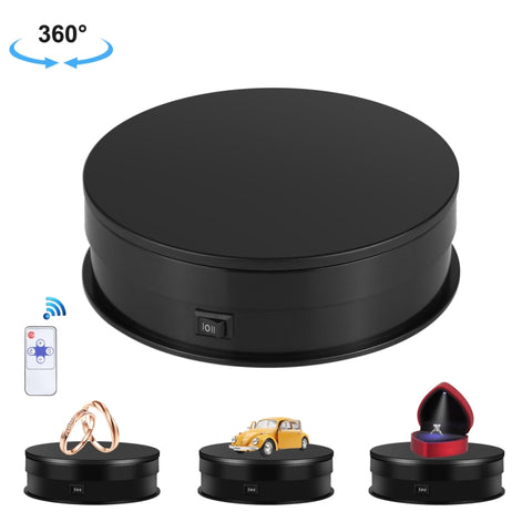 PULUZ Espositore per piattaforma girevole con regolazione della velocità da 15 cm, carico: 3 kg, 15cm Load 3kg Black, 15cm Load 3kg White