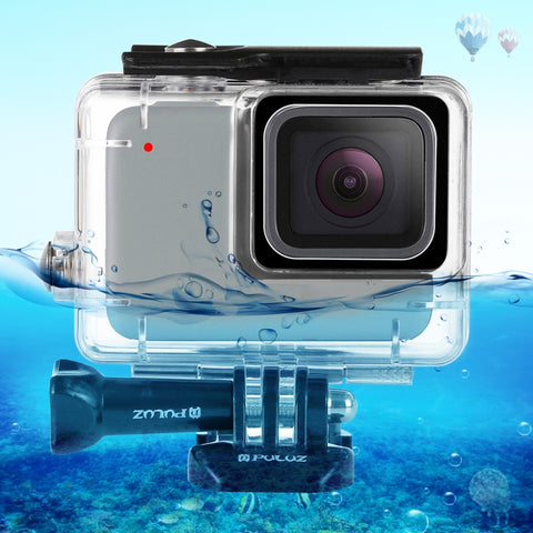 PULUZ Custodia subacquea impermeabile da 45 m per GoPro HERO7 Silver / HERO7 White, con fibbia di montaggio di base e vite, For HERO7, For HERO7 (US)