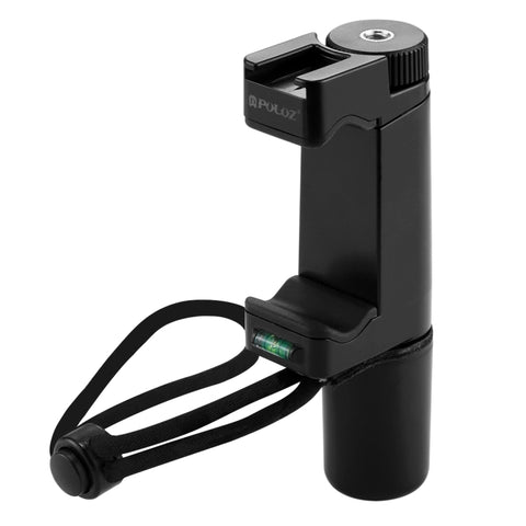 PULUZ Vlogging Trasmissione in diretta Impugnatura portatile Stabilizzatore per selfie Rig Supporto adattatore per treppiede in ABS con base per scarpa fredda e cinturino da polso, Handheld Grip