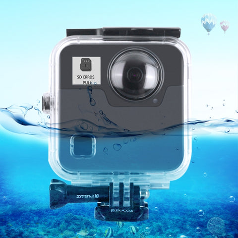 PULUZ Custodia subacquea impermeabile antiurto da 45 m per GoPro Fusion, con fibbia di montaggio di base e vite, For GoPro Fusion