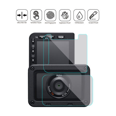 PULUZ Obiettivo anteriore e display LCD posteriore Pellicola AF HD flessibile anti-impronte per Sony RX0 II / RX0, For Sony RX0 II