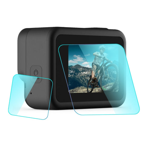 PULUZ per GoPro HERO8 Obiettivo Nero + Display LCD Pellicola in vetro temperato 9H 2.5D, For GoPro HERO8 Black