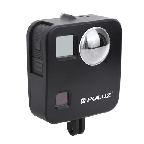 PULUZ per GoPro Fusion Shell Housing Gabbia protettiva in lega di alluminio CNC con supporto di base e copriobiettivo, For GoPro Fusion