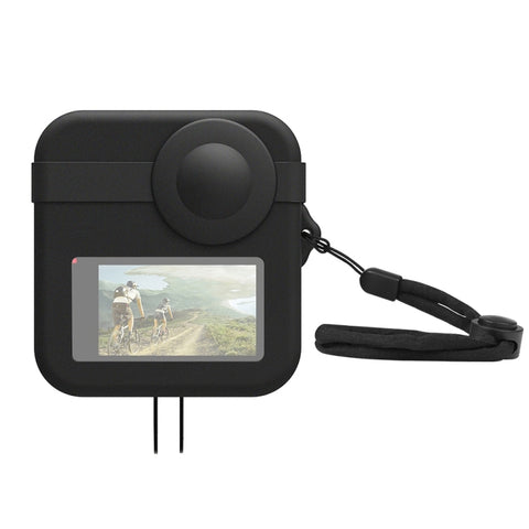 PULUZ per GoPro Max Custodia con doppio copriobiettivo + Custodia protettiva in silicone per il corpo, Silicone Case