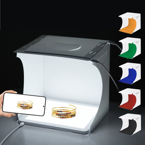 PULUZ Mini LED Fotografia Lampada a luce senza ombre Pannello Pad + Scatola per tenda da tiro in studio, Materiale acrilico, Area effettiva 20 cm x 20 cm, 20cm(2 LED) + Shadowless Light(RU), 20cm(2 LED) + Shadowless Light