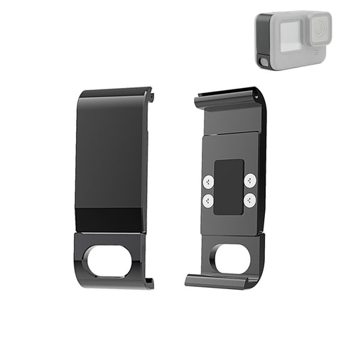 PULUZ Copertura interfaccia laterale batteria in metallo per GoPro HERO12 Nero /11 Nero /10 Nero /9 Nero, Metal Plastic Side Cover