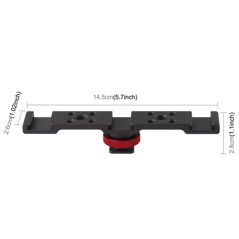 Supporto per staffa per pattino freddo a tre teste PULUZ, Three-head Mount