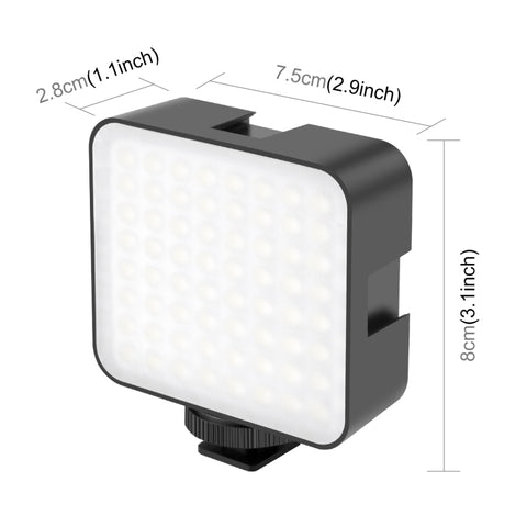 PULUZ 64 LED 5W Luce di riempimento per giunzioni video per fotocamera/videocamera, 64 LED