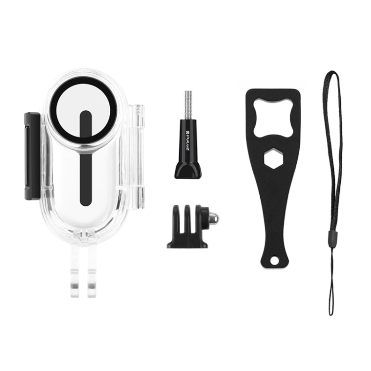 PULUZ Custodia protettiva impermeabile subacquea da 30 m per Insta360 GO 2, con adattatore di base e vite, For Insta360 GO 2