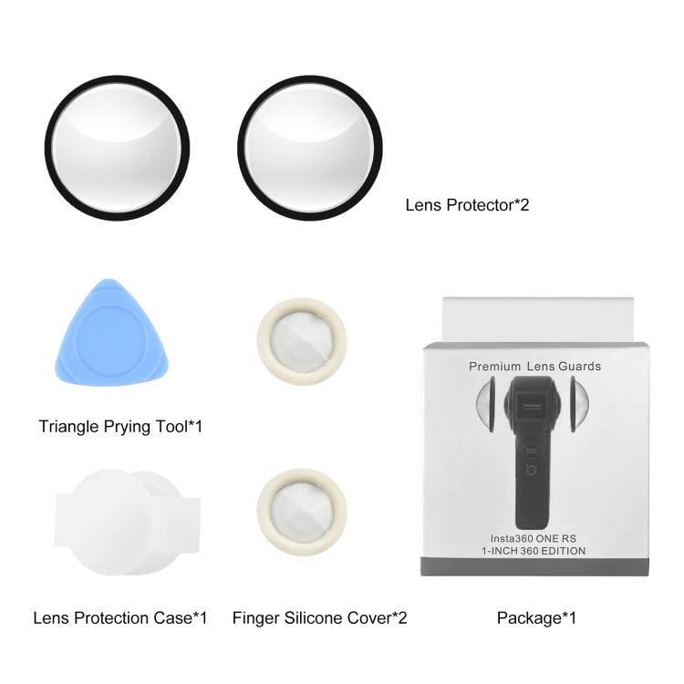 PULUZ Lens Guard Copertura protettiva per PC per Insta360 ONE RS 1 pollice 360 Edition, Lens Guard