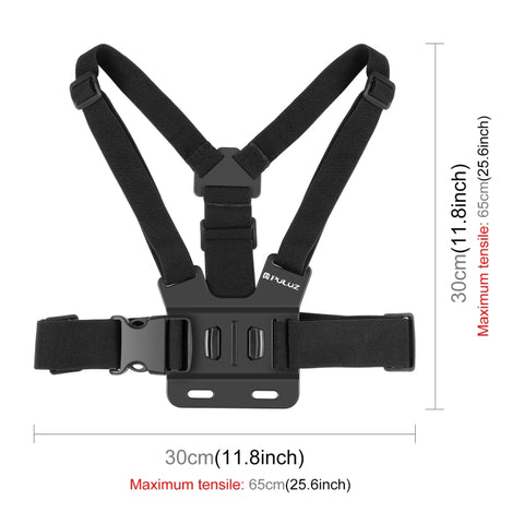cintura-toracica-regolabile-per-montaggio-su-corpo-5-in-1-puluz-con-morsetto-per-telefono-supporto-con-gancio-a-j-e-kit-di-viti-lunghe - immagine 2