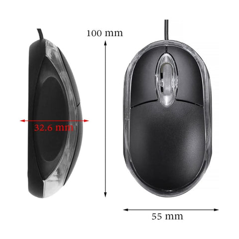 Mouse ottico USB con rotella di scorrimento e luce colorata - 1000 dpi