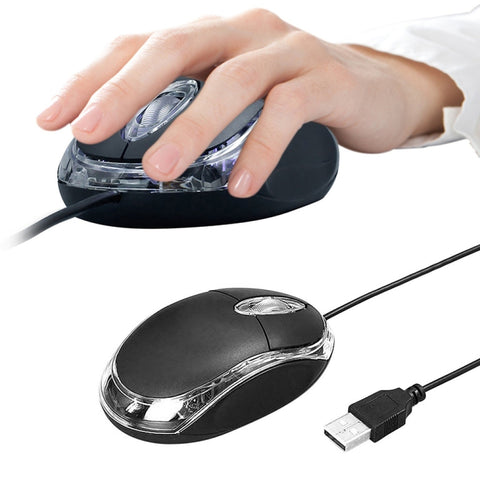 Mouse ottico USB con rotella di scorrimento e luce colorata - 1000 dpi