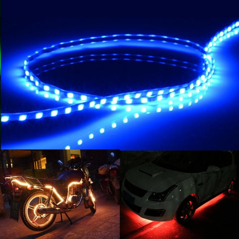 Strisce Luminose Flessibili per Auto - 5 Colori, 45 LED 3528 SMD, DC