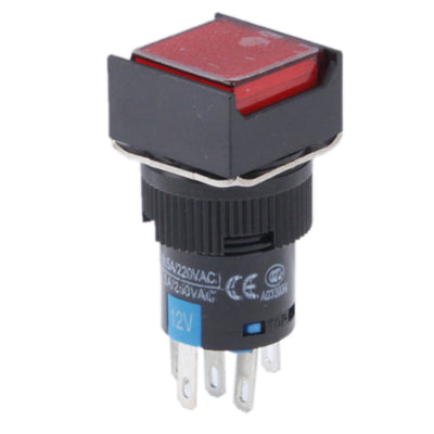 Interruttore a Pulsante Quadrato per Auto DC 24V con Blocco e