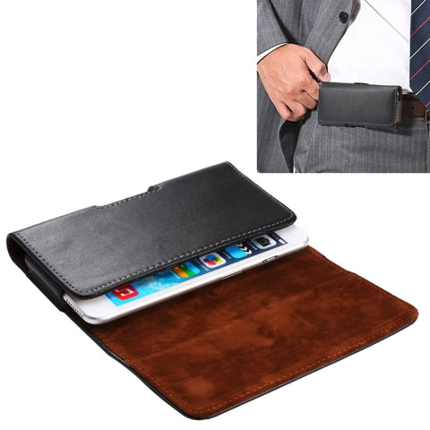 custodia-in-pelle-marsupio-universale-in-stile-orizzontale-con-stecca-posteriore-per-iphone-6-galaxy-s4-e-s3 - immagine 1