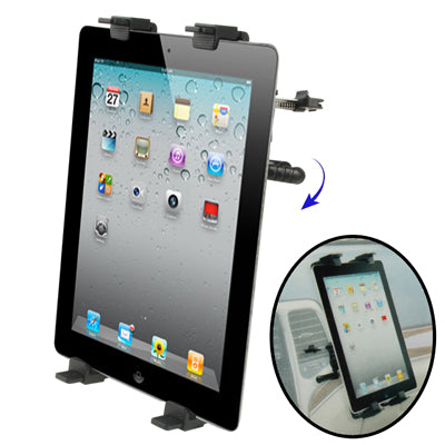 Supporto per bocchette dell'aria condizionata per auto per iPad 2 / iPad, supporta la rotazione di 360 gradi