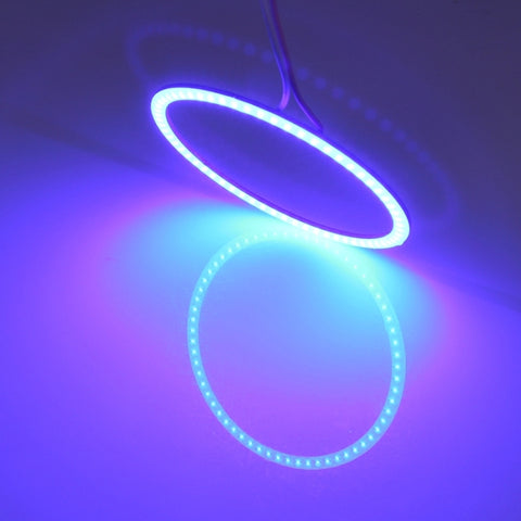 Faro Angel Eyes 60mm 5W 180LM LED per Auto - Luci COB Blu e Bianche,