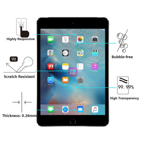 Pellicola in Vetro Temperato 0,3mm 9H+ per iPad Mini, Mini 2 Retina e