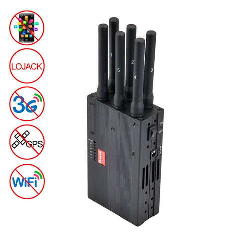 Interruttore di segnale per telefoni cellulari GSM / CDMA / DCS / PCS / 3G / Wifi / GPS / LOJACK / Jammer / Isolatore, copertura: 20 metri (JAX-121A-6C), GSM / CDMA / DCS / PCS / 3G / Wifi / GPS / LOJACK