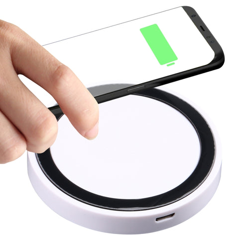 Tappetino di ricarica wireless rotondo standard universale QI (bianco + rosso), White + Black, Black + Blue, Black + Red, White, Black + White, Black + Orange, Grey+Black, White + Red