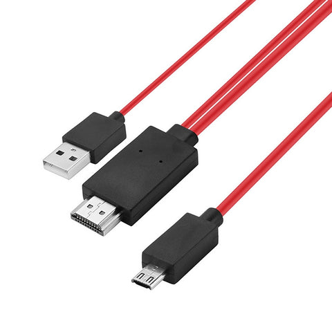 cavo-convertitore-adattatore-mhl-micro-usb-a-hdmi-full-hd-1080p-da-2-m-con-alimentazione-usb - immagine 2