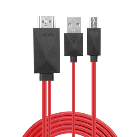 cavo-convertitore-adattatore-mhl-micro-usb-a-hdmi-full-hd-1080p-da-2-m-con-alimentazione-usb - immagine 1