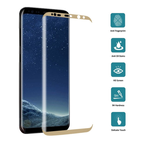 Per Galaxy S8 / G950 0,3 mm 9H Durezza superficiale Proteggi schermo in vetro temperato a schermo intero con serigrafia curva 3D, For Galaxy S8 / G950
