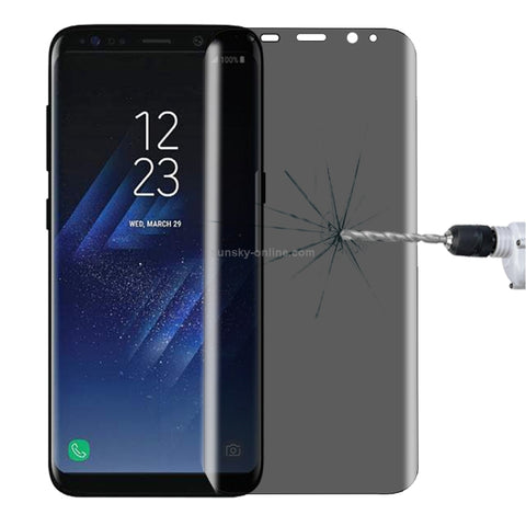 Per Galaxy S8+ / G9550 0,3 mm 9H Durezza superficiale 3D Curvo Privacy Antiriflesso Protezione per schermo in vetro temperato a schermo intero, For Samsung Galaxy S8+