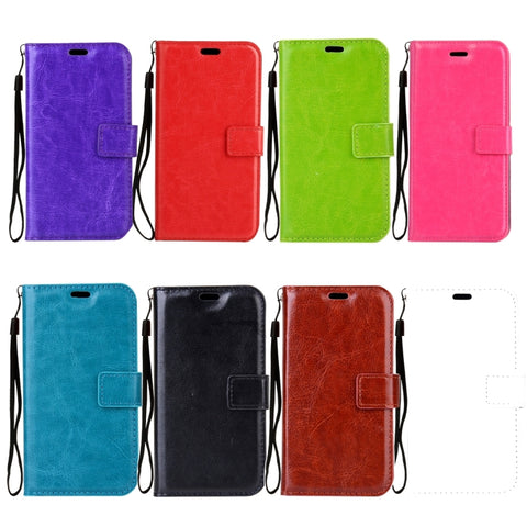 Per Galaxy A3 (2017) / A320 Custodia in pelle PU con texture Crazy Horse orizzontale con supporto, slot per carte, portafoglio, cornice per foto, cordino e fibbia magnetica, For Galaxy A3 (2017)