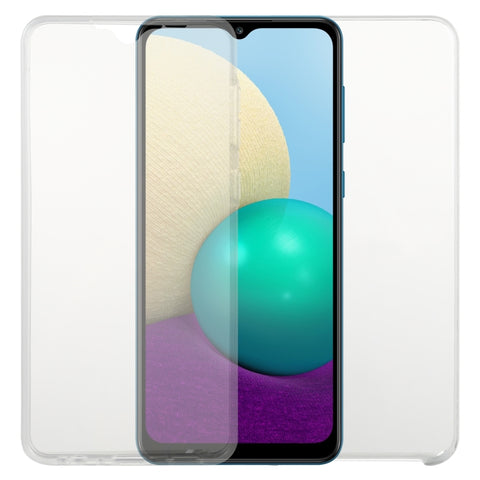 Per Samsung Galaxy A02 PC+TPU Custodia per cellulare trasparente all-inclusive ultrasottile su entrambi i lati, For Samsung Galaxy A02