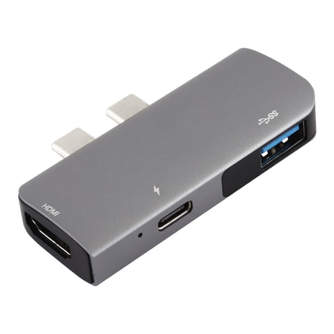 Adattatore HUB USB-C con doppia porta PD e uscita HDMI, USB 3.0