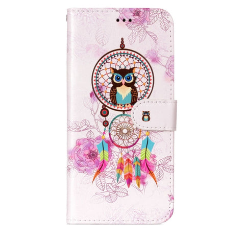 Per Galaxy S9+ Custodia in pelle con chiusura orizzontale con motivo lupo goffrato lucido a olio con supporto, slot per carte e portafoglio, For Galaxy S9+