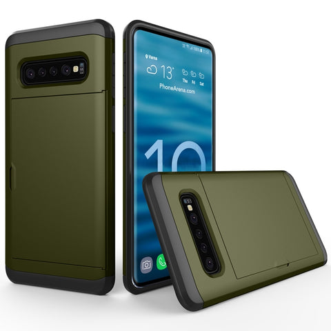 Custodia protettiva antiurto per Galaxy S10+ con slot per schede