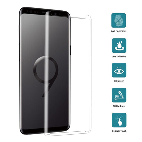 Per Galaxy S9 + Durezza superficiale 9H Bordo curvo 3D Antigraffio Protezione schermo in vetro temperato HD a schermo non intero, Galaxy S9+ 3D, For Galaxy S9+ 3D