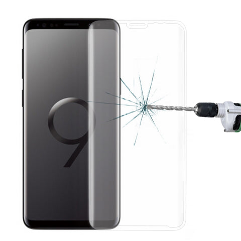 Per Galaxy S9 + Durezza superficiale 9H Bordo curvo 3D Protezione schermo in vetro temperato HD antigraffio a schermo intero, For Galaxy S9+