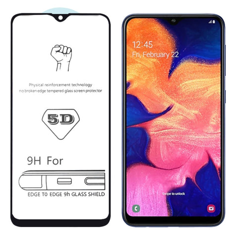 Pellicola in vetro temperato a schermo intero con colla completa 9H 5D per Galaxy A10 / M10, For Galaxy A10 / M10 (1 PC)