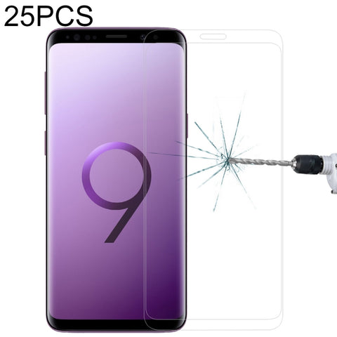 Pellicola in vetro temperato a schermo intero 3D da 25 pezzi 9H per Galaxy S9 Plus, For Galaxy S9 Plus(0.26mm)