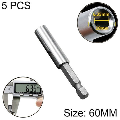 5 PZ 1/4 Testa di lotto elettrica Alto magnetismo Biella Trapano a pistola Manicotto per asta di prolunga Giunto a rotazione rapida, Lunghezza: 60mm, 60mm Joint - Novalix Store