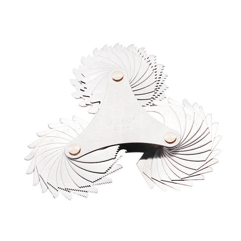 51 pz. Lame per filettatura con passo della vite USA Calibro per filettatura in acciaio inossidabile CR da 60 gradi, 51 PCS Thread Gauge - Novalix Store