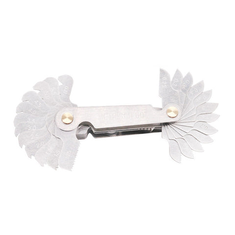 58 pezzi metrico 60 gradi + calibro per filettatura in acciaio inossidabile CR britannico da 55 gradi, 58 PCS Thread Gauge - Novalix Store