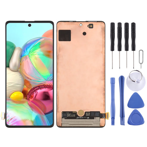 Schermo LCD in materiale Super AMOLED e digitalizzatore assemblaggio completo per Galaxy A71 4G, For Samsung Galaxy A71 4G( )