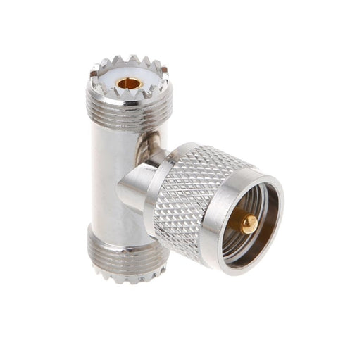 adattatore-uhf-maschio-pl259-a-doppia-femmina-uhf-a-t - immagine 1